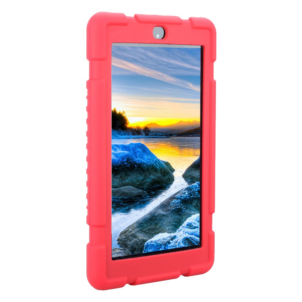 Soft Silicone Protection Casing for Amazon Fire 7 2017 - Red-7