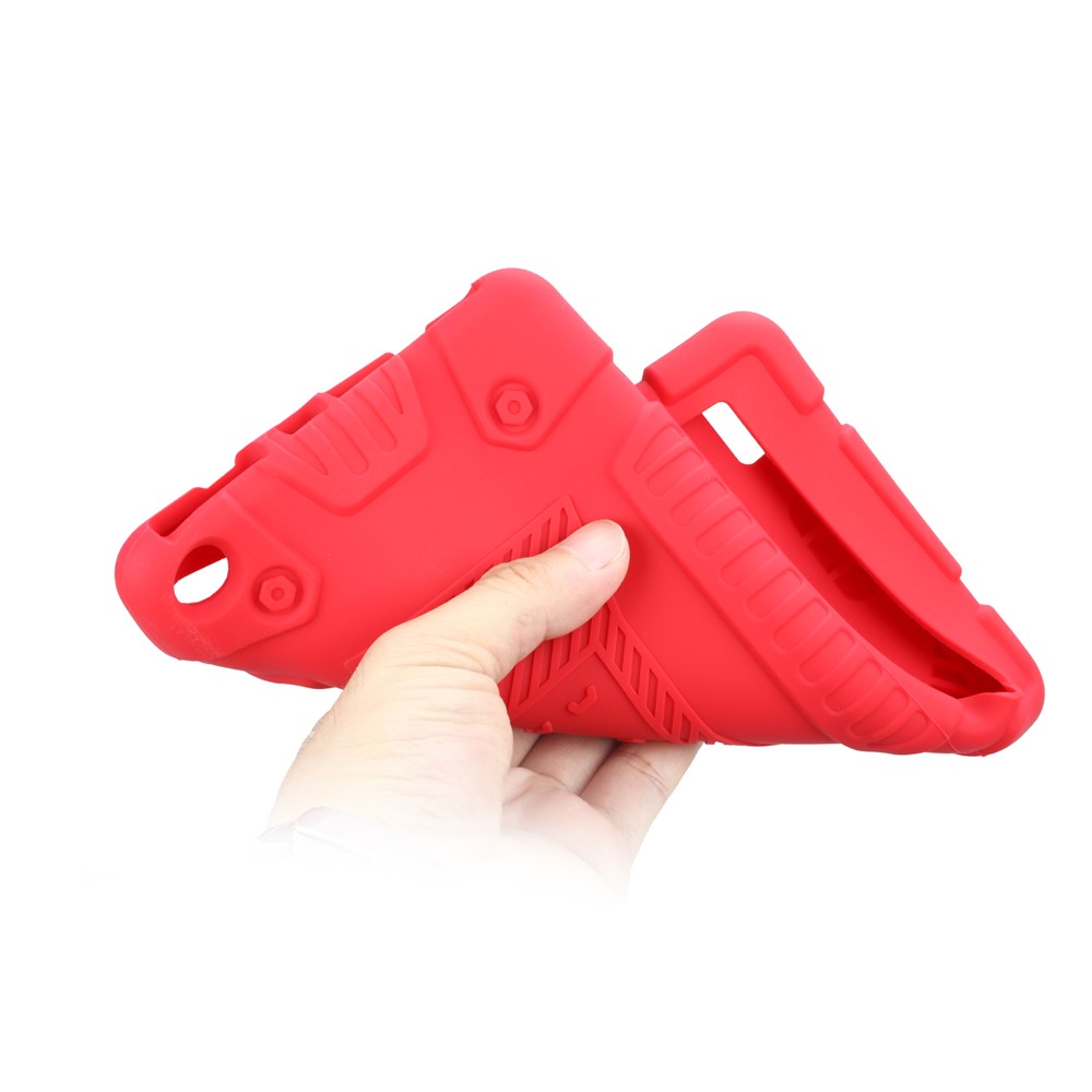 Soft Silicone Protection Casing for Amazon Fire 7 2017 - Red-8