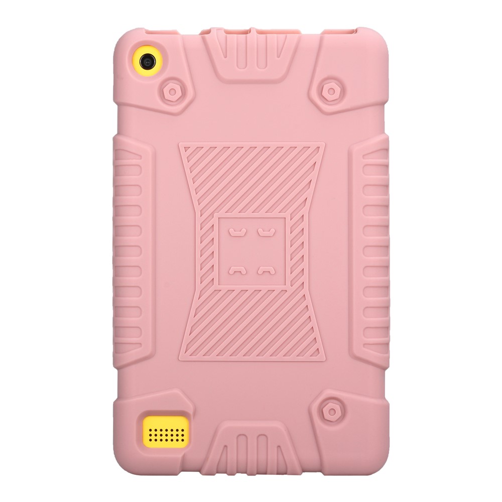 For Amazon Fire 7 2017 Soft Silicone Protective Case Accessory - Pink-5