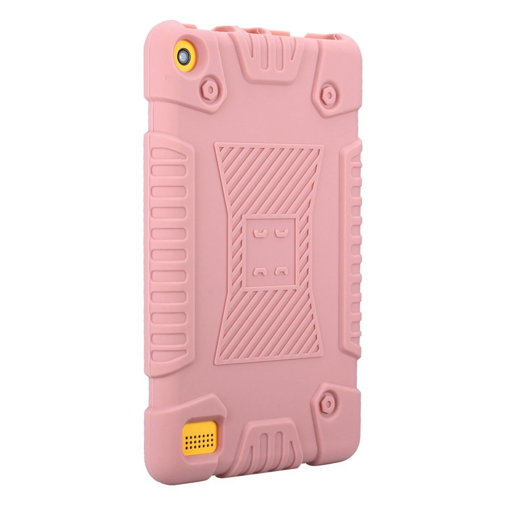 For Amazon Fire 7 2017 Soft Silicone Protective Case Accessory - Pink-6