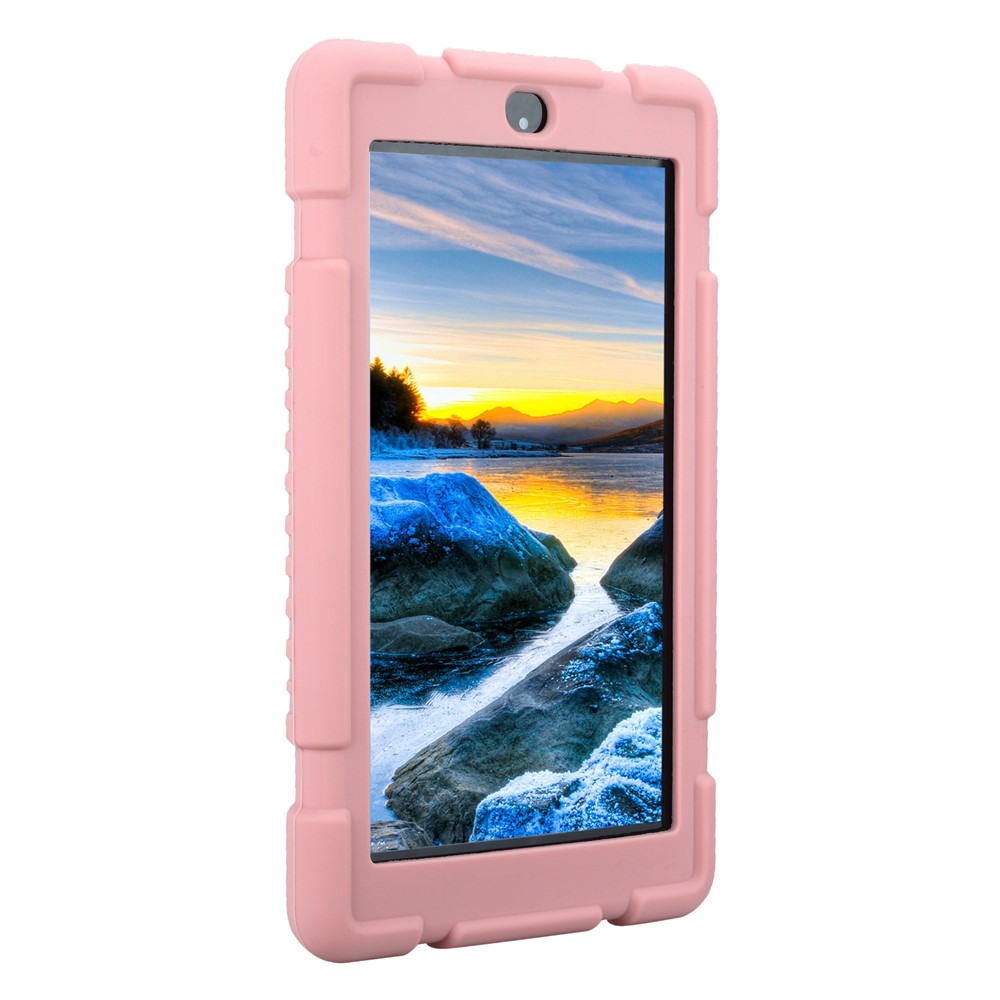 For Amazon Fire 7 2017 Soft Silicone Protective Case Accessory - Pink-7