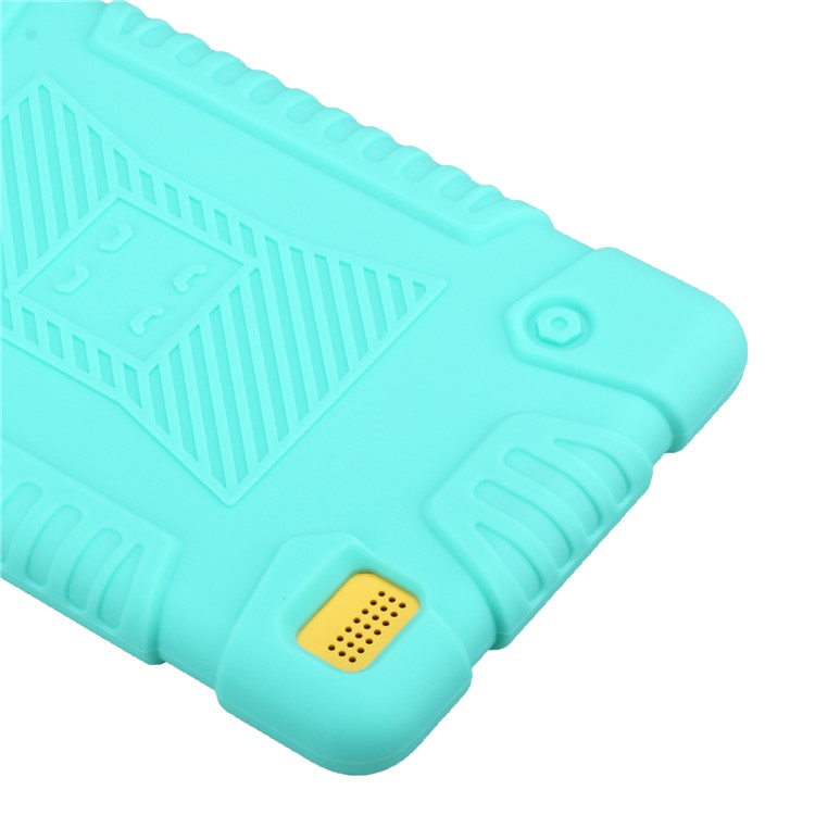 Soft Silicone Protective Back Shell for Amazon Fire 7 2017 - Cyan-10