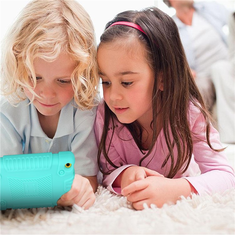 Soft Silicone Protective Back Shell for Amazon Fire 7 2017 - Cyan-3