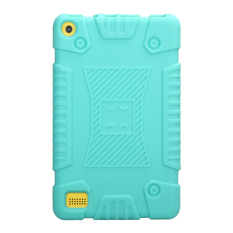 Soft Silicone Protective Back Shell for Amazon Fire 7 2017 - Cyan-5