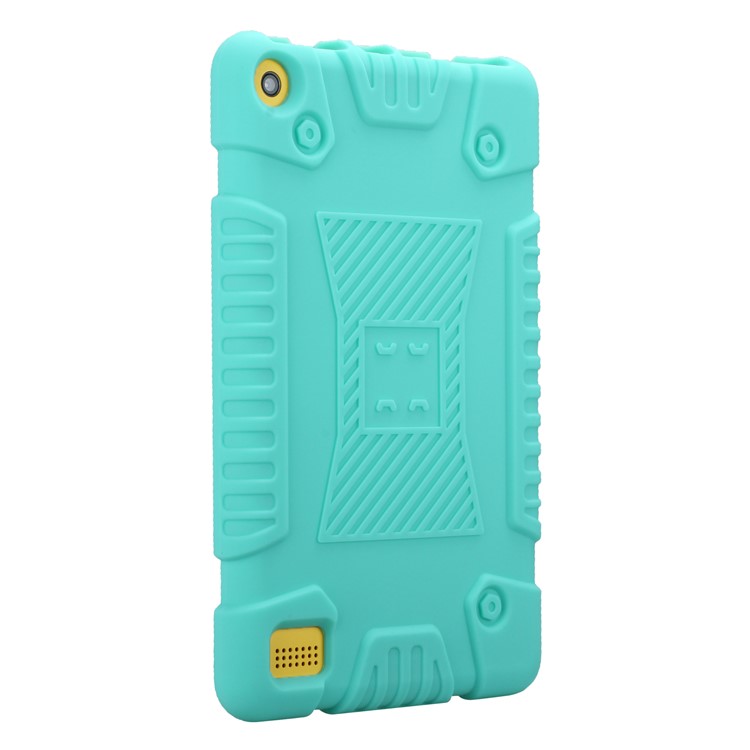 Soft Silicone Protective Back Shell for Amazon Fire 7 2017 - Cyan-6