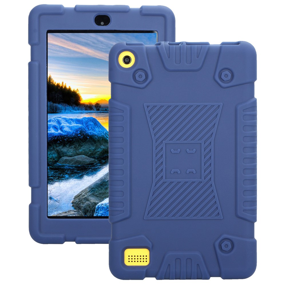 Soft Silicone Protective Cover for Amazon Fire 7 2017 - Blue-1