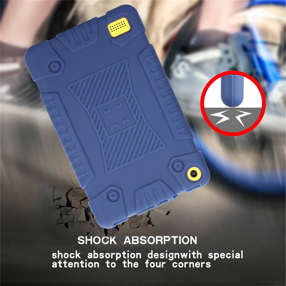 Soft Silicone Protective Cover for Amazon Fire 7 2017 - Blue-2