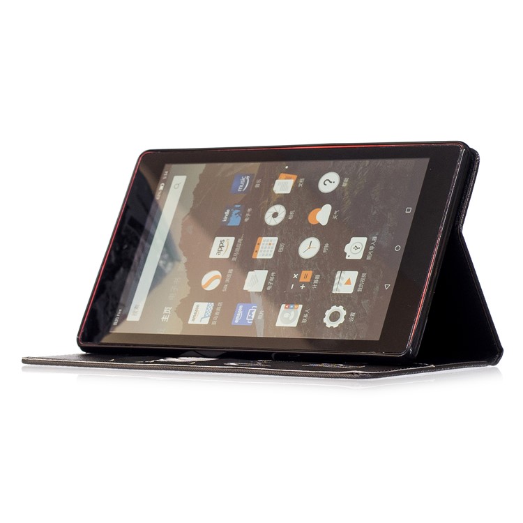 Pattern Printing Auto Wake & Sleep Leather Wallet Stand Case for Amazon Fire HD 8 (2017) - Do Not Touch Me-5