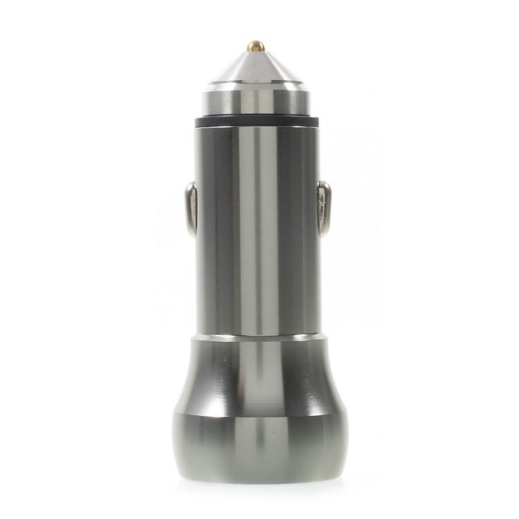 48W Dual Ports QC3.0 Quick Charge USB Car Charger for iPhone Samsung Huawei - Grey-1