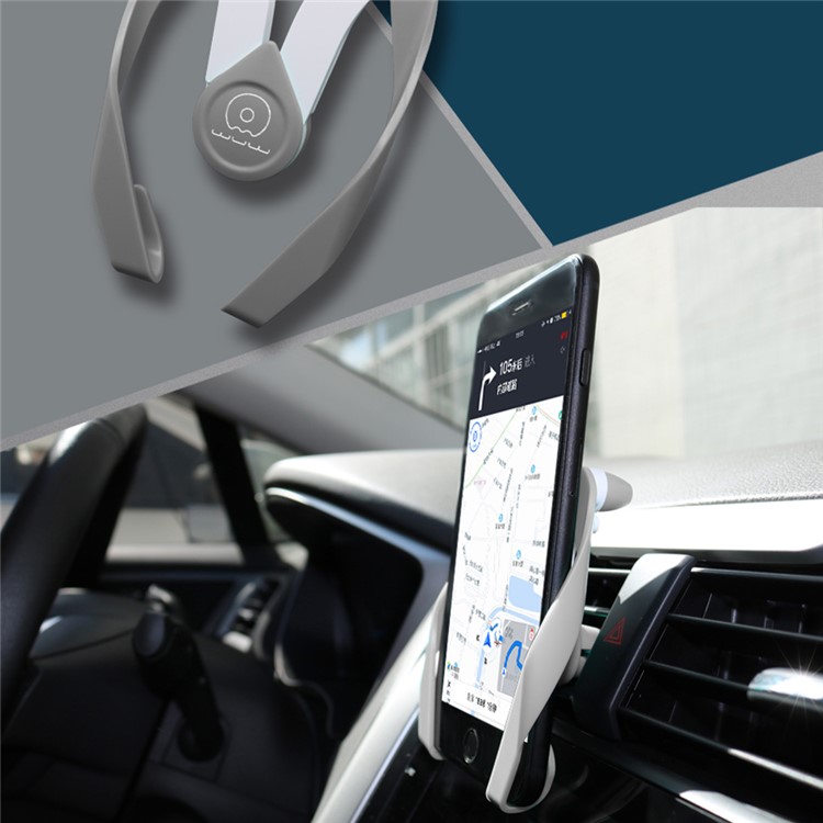 Dual USB Ports Car Charger + Car Air Vent Mount Stand + Type-C Cable Portable Set-2