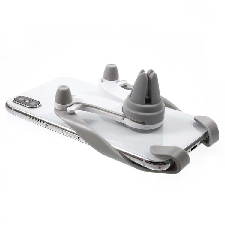 Dual USB Ports Car Charger + Car Air Vent Mount Stand + Type-C Cable Portable Set-4