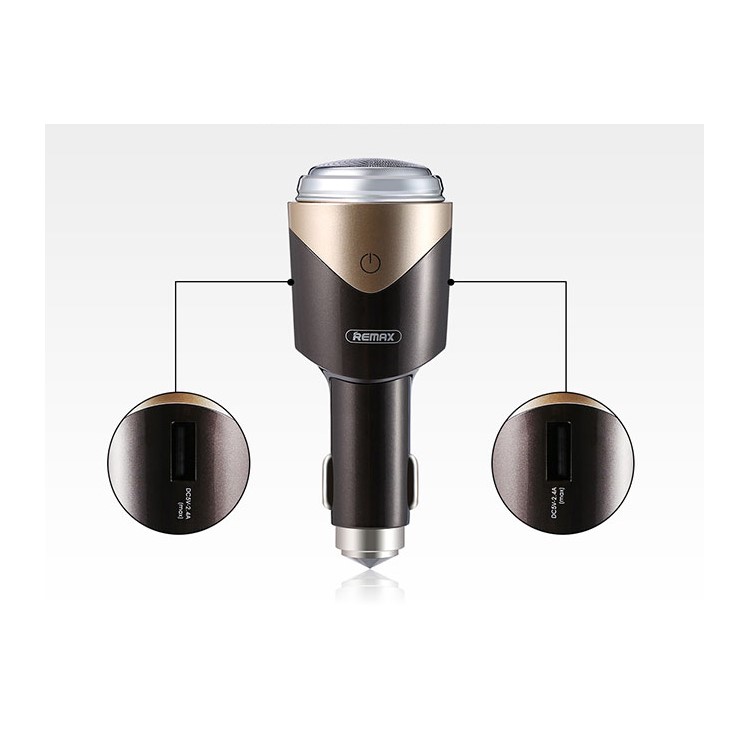 Multi-functional 3 in 1 Smart Car Charger & Safety Hammer & Shaver for Smartphones Tablets Etc. - Black-4