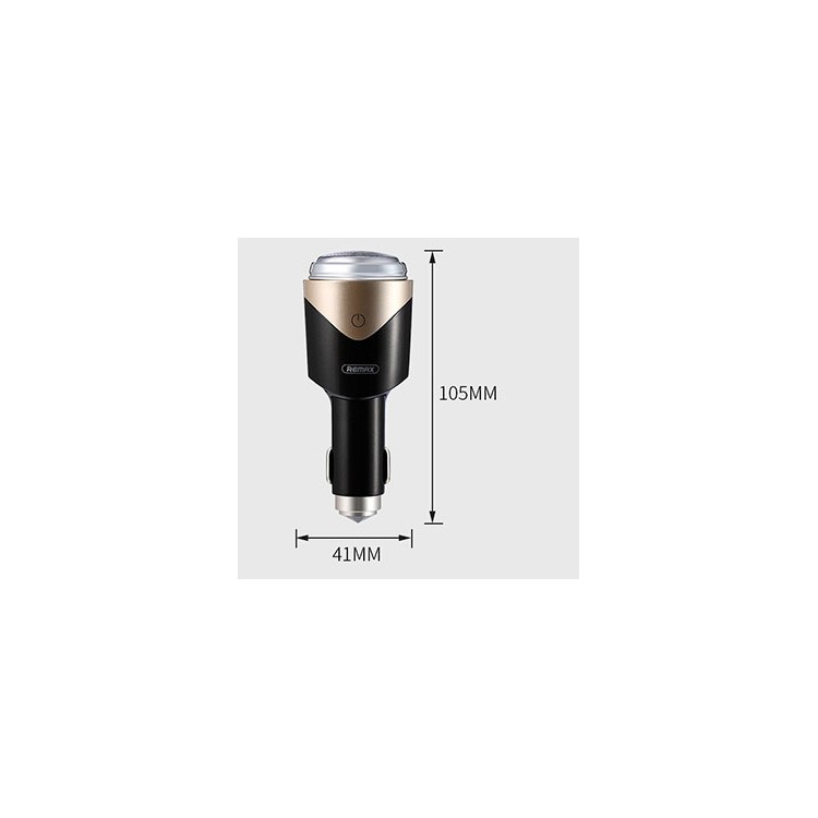 Multi-functional 3 in 1 Smart Car Charger & Safety Hammer & Shaver for Smartphones Tablets Etc. - Black-5