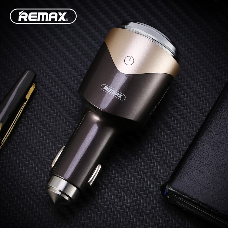 Practical 3 in 1 Smart Car Charger & Safety Hammer & Shaver for Men - Coffee-1