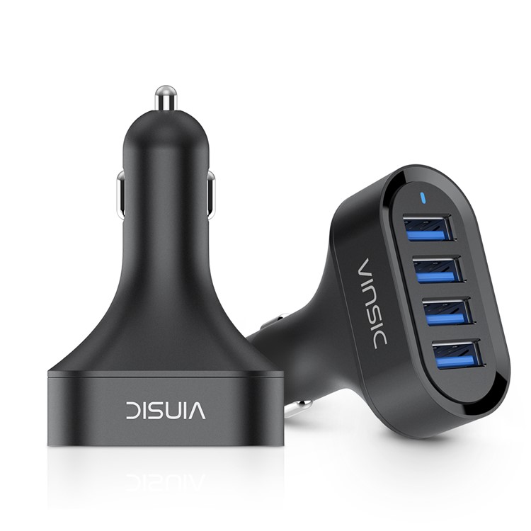 VINSIC VSCC401B 5V 8A (40W) 4-Port USB Smart Car Charger - Black-1