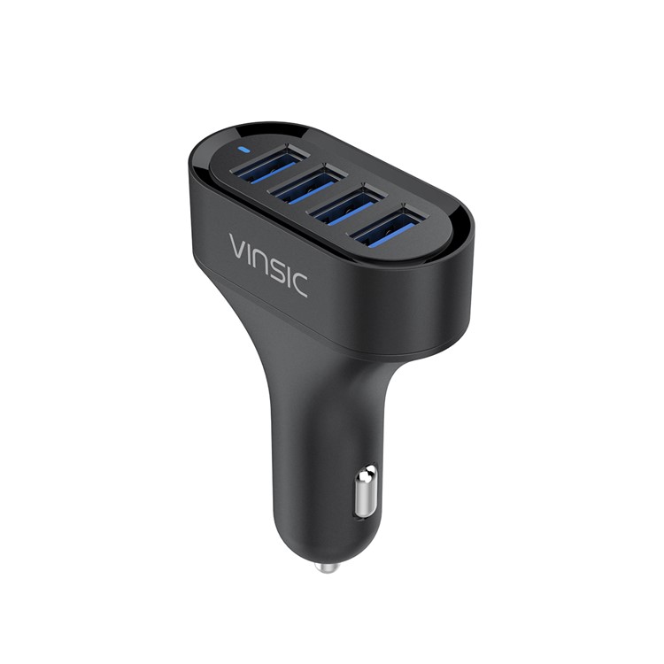 VINSIC VSCC401B 5V 8A (40W) 4-Port USB Smart Car Charger - Black-3