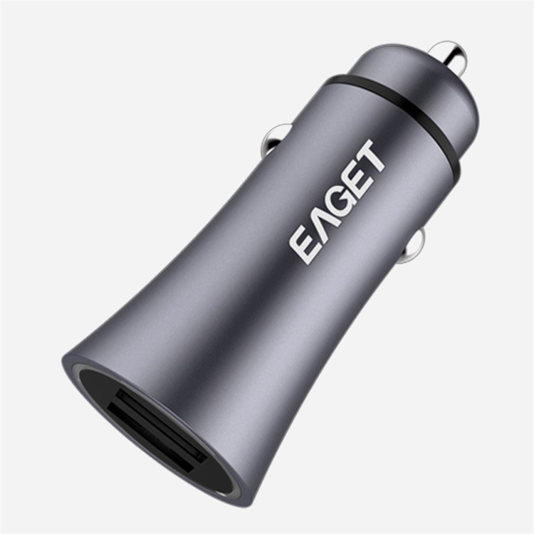 EAGET Mini Dual USB Universal Car Charger for iPhone Samsung Huawei LG Etc - Grey-4