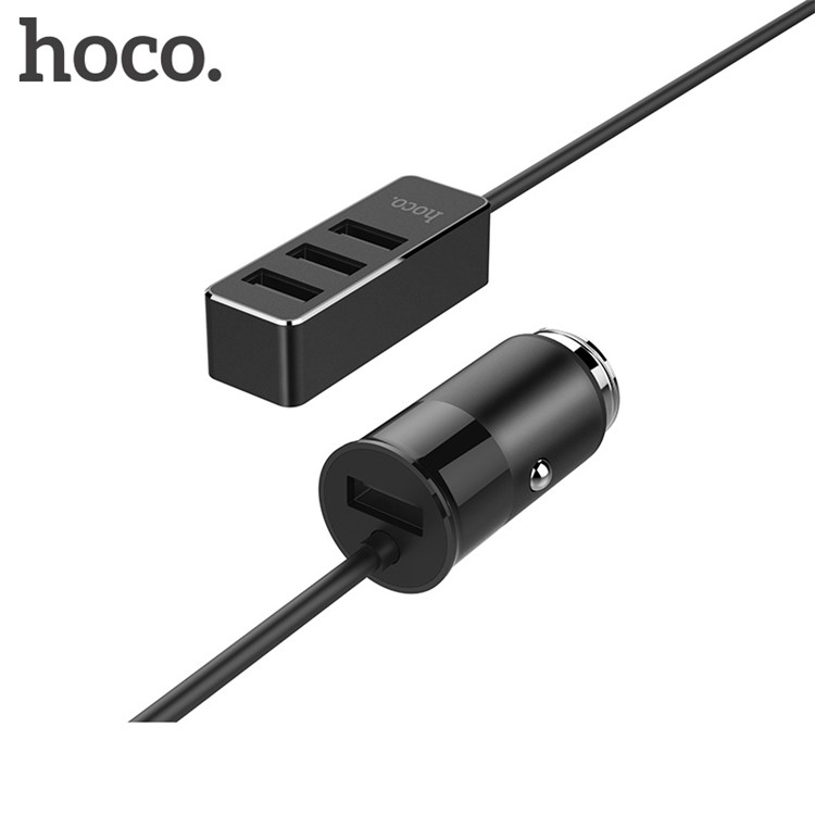 HOCO Z17B 5V/5.5A Car Charger with 4 USB Ports for iPhone Samsung etc. - Black-2