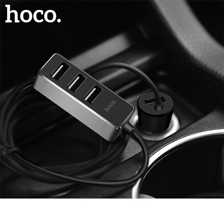 HOCO Z17B 5V/5.5A Car Charger with 4 USB Ports for iPhone Samsung etc. - Black-4