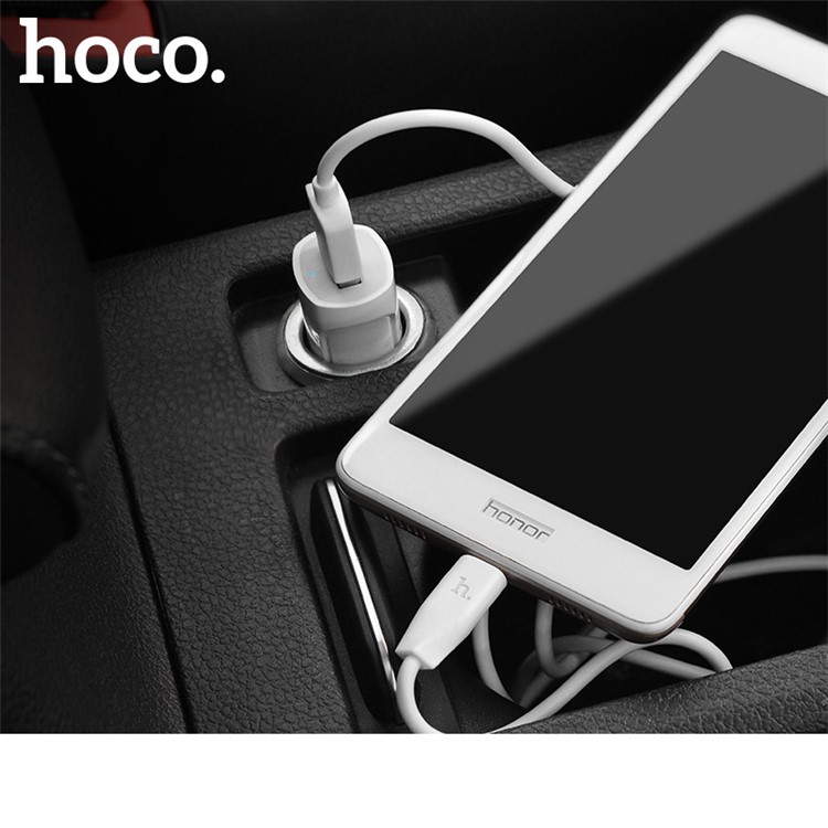 HOCO Z2 Single USB Port 1.5A Car Charger + Micro USB Charging Cable Set for Huawei Samsung Etc.-4