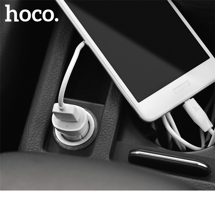 HOCO Z2 Single USB Port 1.5A Car Charger + Micro USB Charging Cable Set for Huawei Samsung Etc.-5