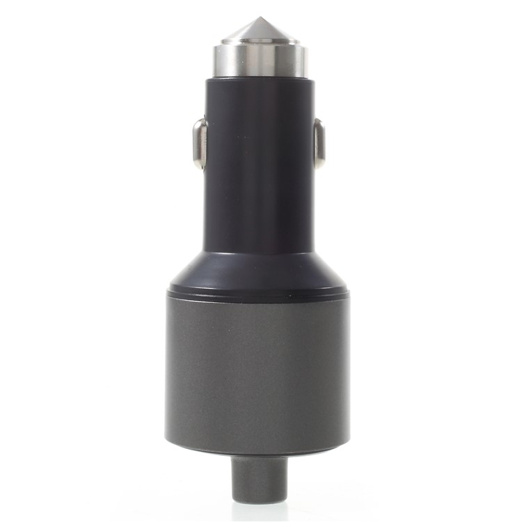 Bluetooth In-car MP3 Player FM Transmitter Dual USB Car Charger with Emergency Hammer - Grey-3