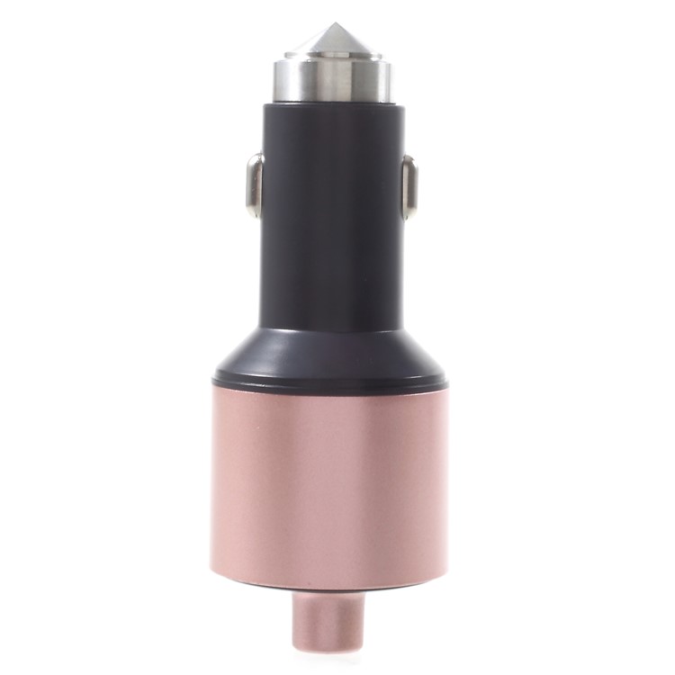 Dual USB Car Charger Bluetooth FM Transmitter Support Hands-free Calling - Rose Gold Color-3