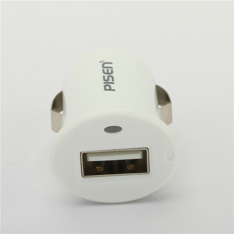 PISEN Mini Car Charger + Micro USB Charging Cable for Samsung HTC LG - White-5