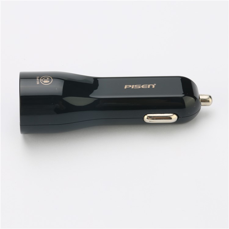 PISEN TS-C063 Dual USB Ports 2A Car Charger for iPhone iPad Samsung Smartphones - Black-8
