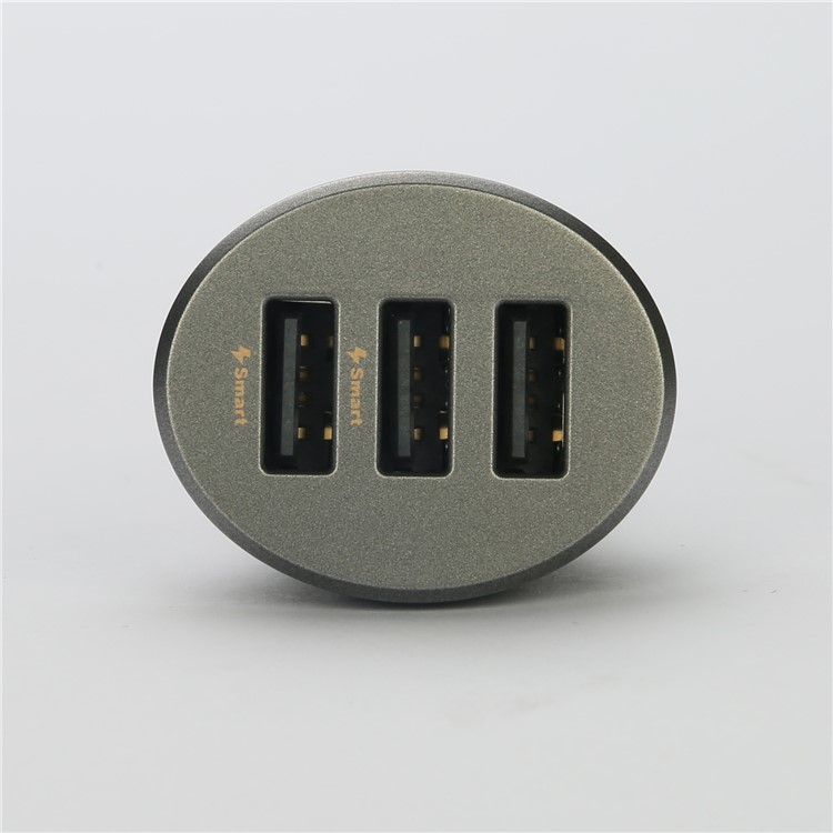 PISEN TS-C073 3 USB Ports 2.4A Car Charger for iPhone iPad Samsung Smartphones Tablets - Black-10