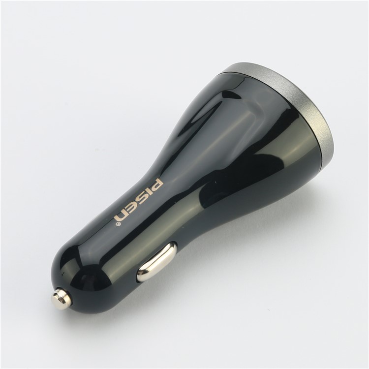 PISEN TS-C073 3 USB Ports 2.4A Car Charger for iPhone iPad Samsung Smartphones Tablets - Black-3