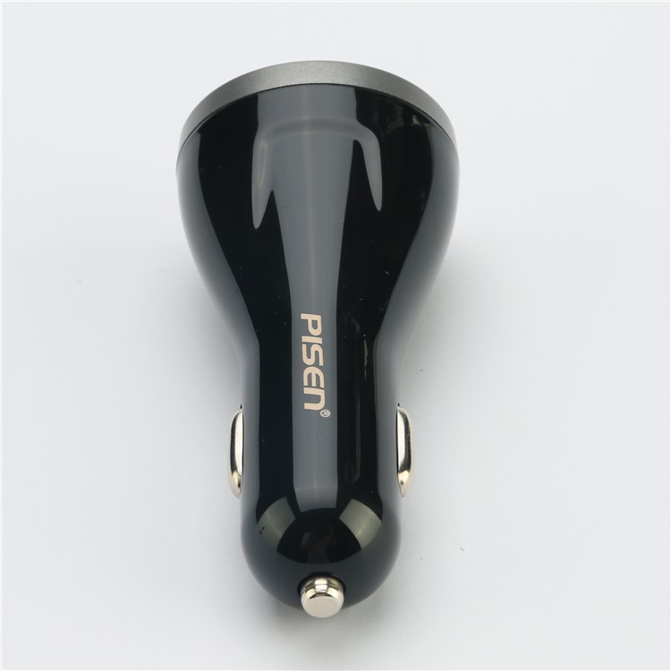 PISEN TS-C073 3 USB Ports 2.4A Car Charger for iPhone iPad Samsung Smartphones Tablets - Black-6
