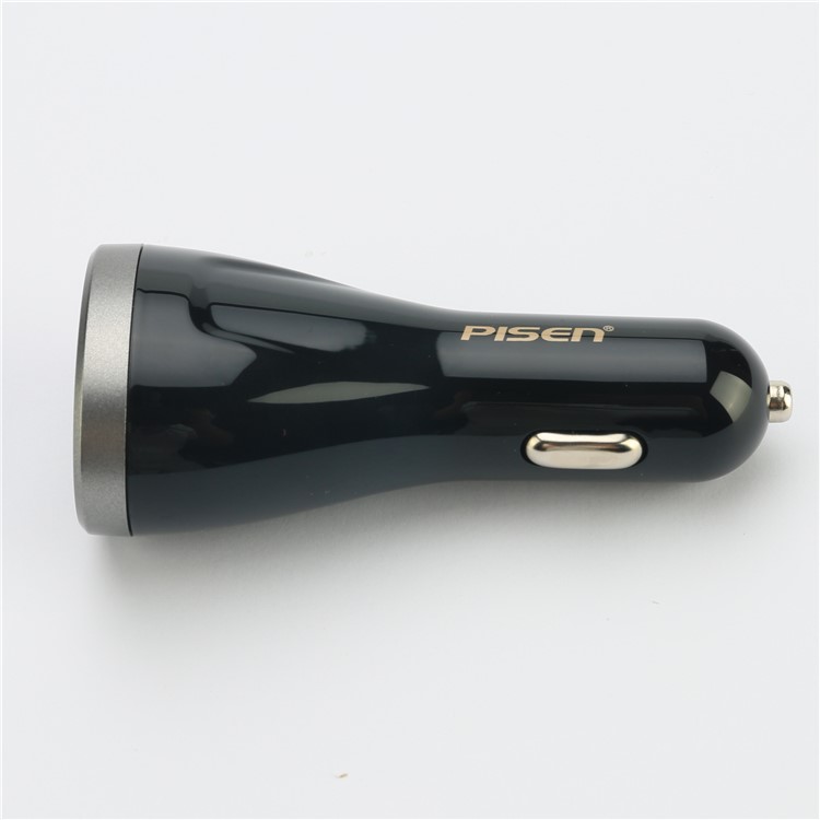 PISEN TS-C073 3 USB Ports 2.4A Car Charger for iPhone iPad Samsung Smartphones Tablets - Black-7