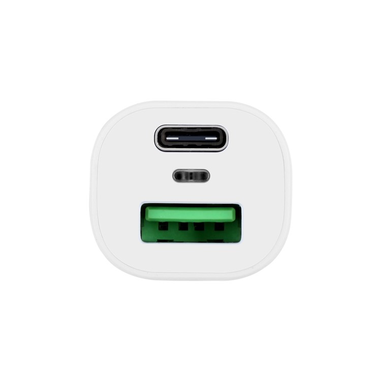 MOMAX PD QC3.0 USB + Type-C Ports Car Charger - White-5