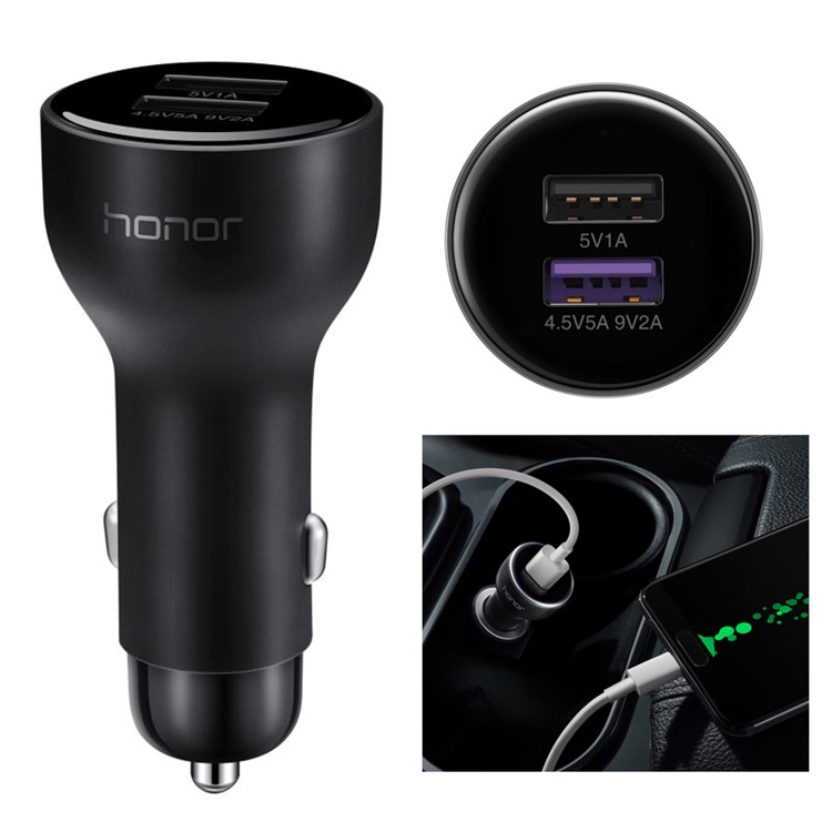HUAWEI Honor SuperCharge AP38C 27.5W Dual USB Fast Charging Adapter Car Charger with Type-C Cable-1