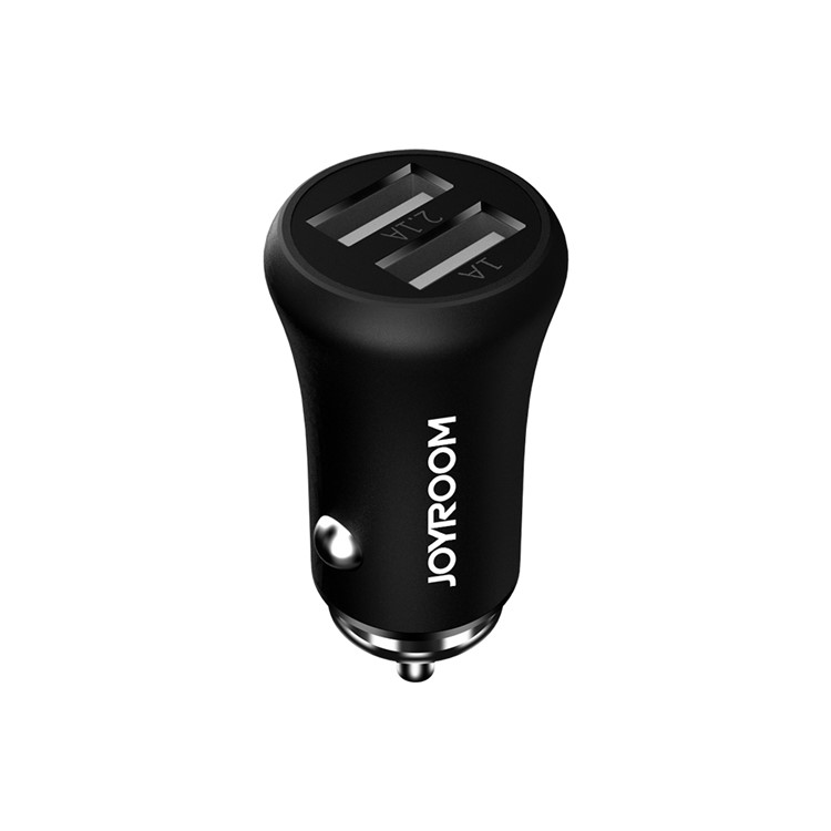 JOYROOM F635 Dual USB Ports 3.1A Smart Car Charger for iPhone iPad Samsung - Black-2