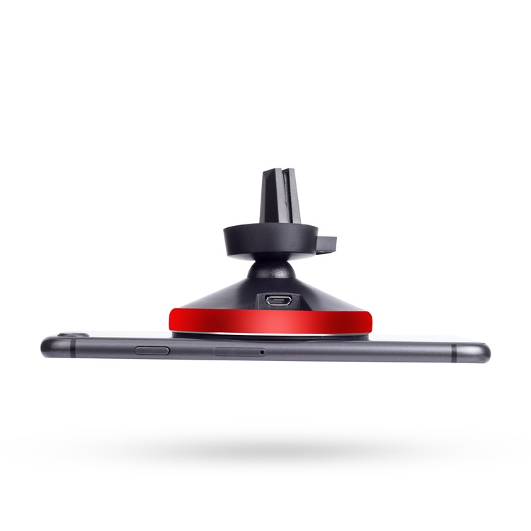 WH-10B Qi Wireless Car Charger Dock Car Mount Phone Holder for iPhone X/8/8 Plus - Red-2