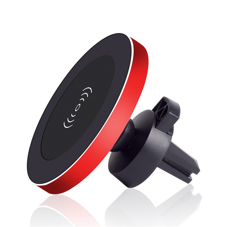 WH-10B Qi Wireless Car Charger Dock Car Mount Phone Holder for iPhone X/8/8 Plus - Red-3