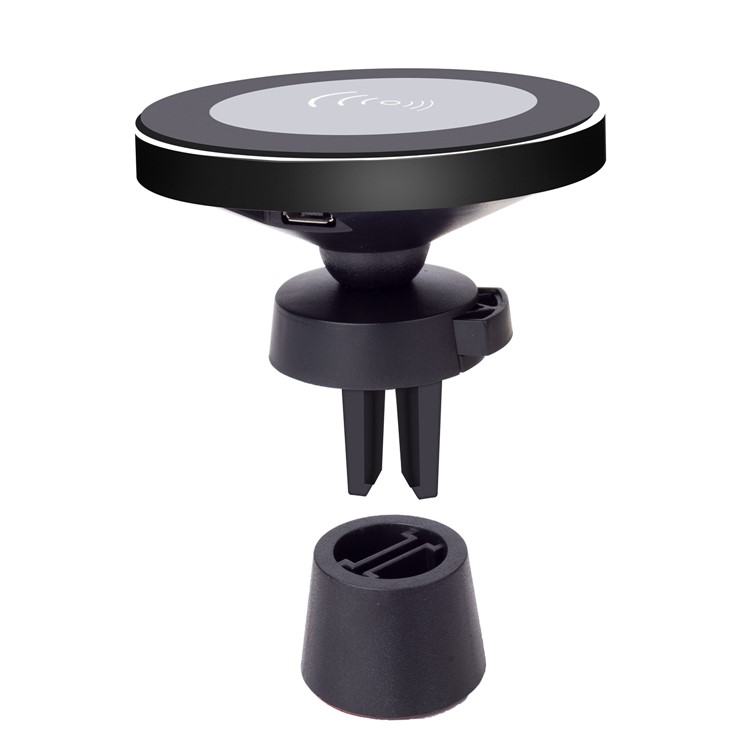 WH-10B 2-in-1 Qi Wireless Car Charger Dock Car Mount Phone Holder for iPhone X/8/8 Plus - Black-1