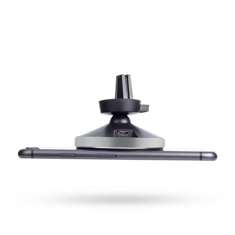 WH-10B Qi Wireless Car Charger Pad Car Mount Phone Holder for iPhone X/8/8 Plus - Silver-2