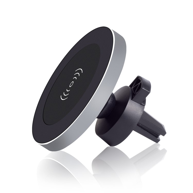 WH-10B Qi Wireless Car Charger Pad Car Mount Phone Holder for iPhone X/8/8 Plus - Silver-3