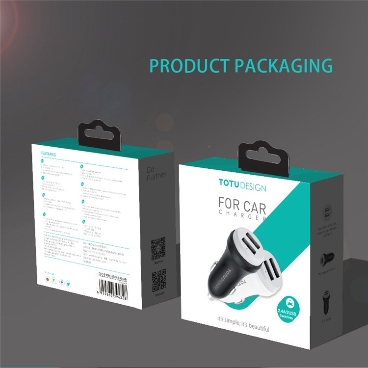 TOTU Bullet Series CC15 QC3.0 Dual USB Fast Car Charger for iPhone Samsung Huawei - Black-4