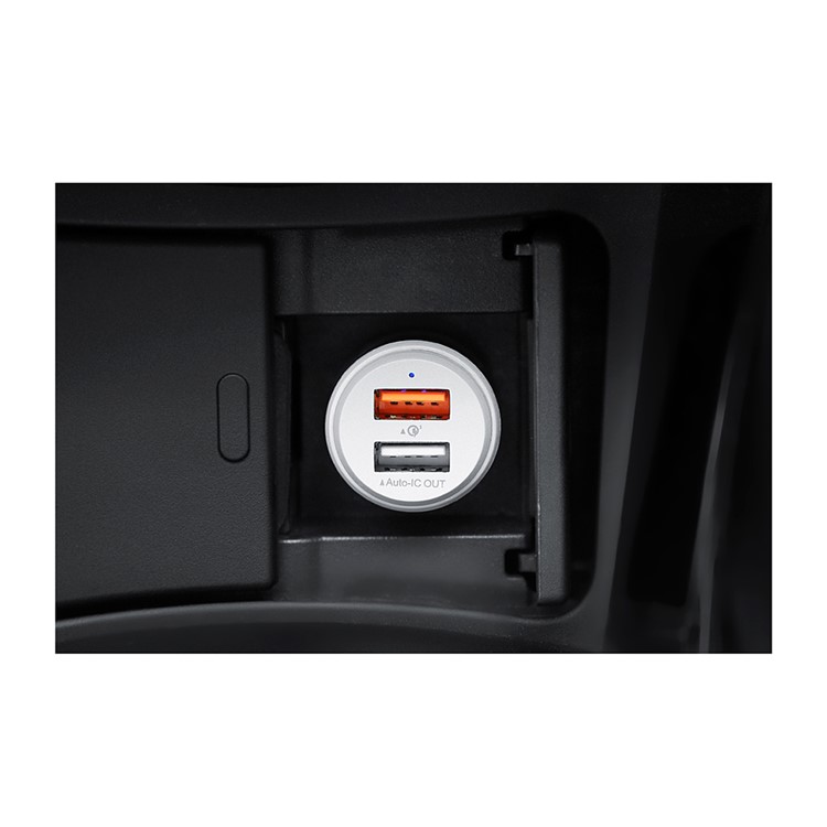 TOTU Bullet Series CC15 QC3.0 Dual USB Smart Car Charger for iPhone Samsung Huawei - White-7
