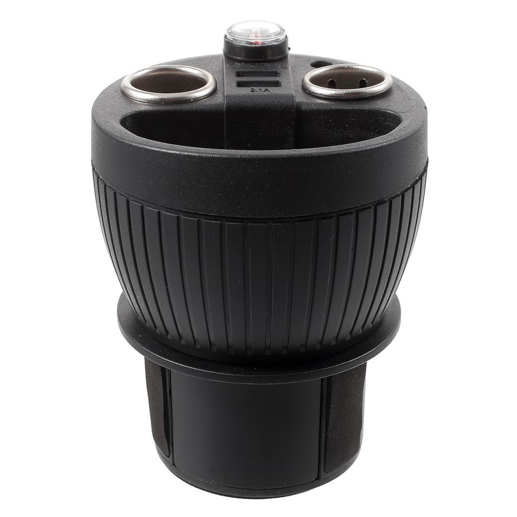 OLESSON No.1640 Voltage Display 1 to 2 Car Cigarette Lighter Socket & Dual USB Car Charger with Compass-2