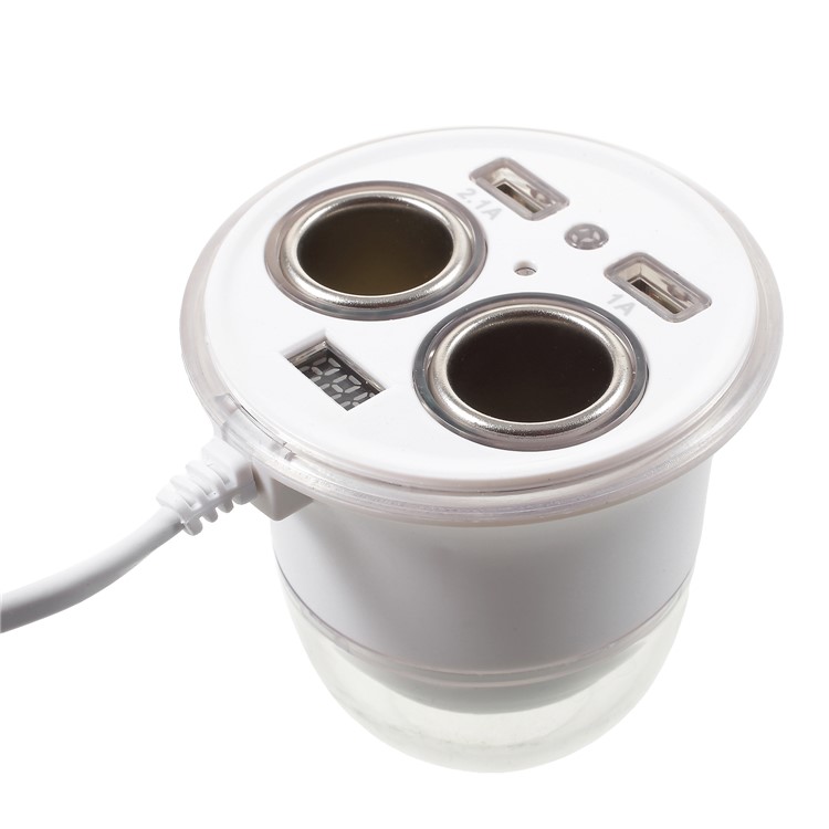 OLESSON No.1615 1 to 2 Car Cigarette Lighter Socket & Dual USB Car Charger-2