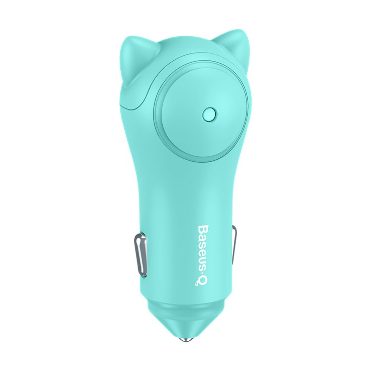 BASEUS Adorkable DC12-24V Input Dual Port Output Car Charger for iPhone iPad Samsung etc. - Cyan-2