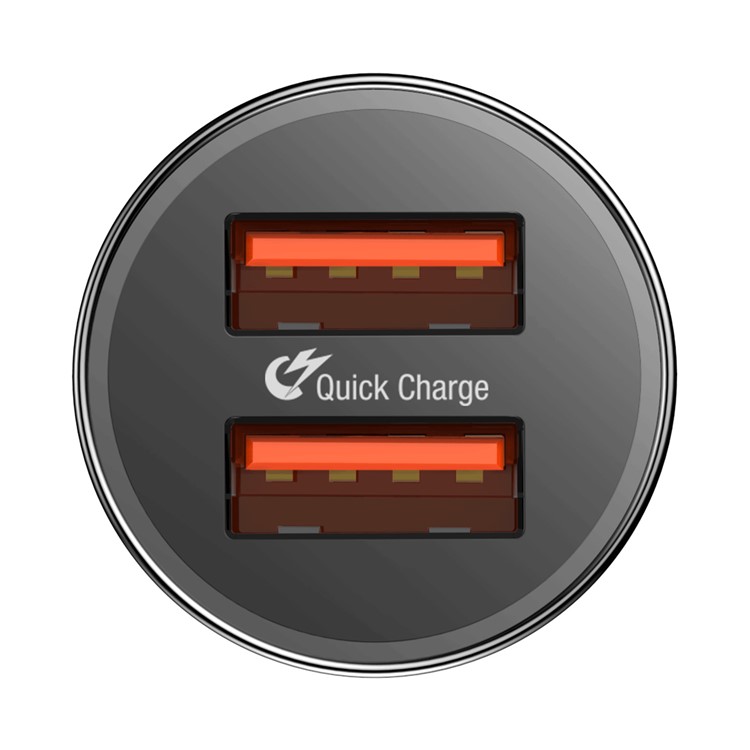 BASEUS QC3.0 Dual USB 36W Fast Car Charge Charger for iPhone Samsung - Black-3