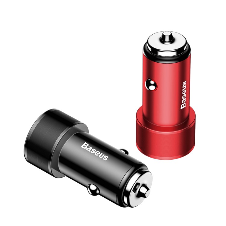 BASEUS 2 USB Ports QC3.0 36W Quick Car Charge Charger for iPhone Samsung - Red-7