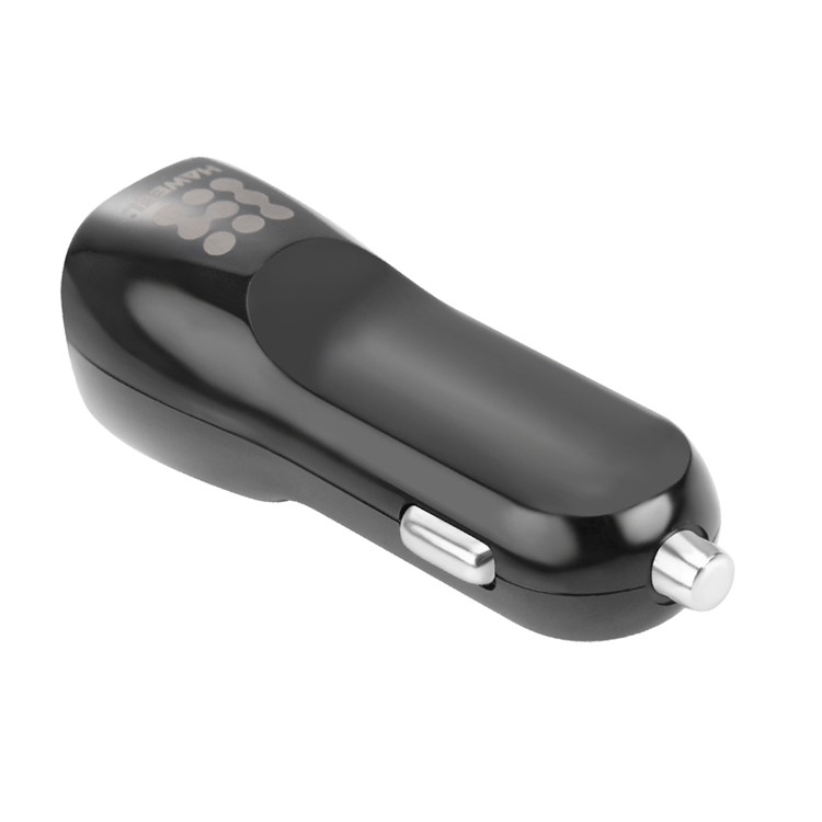 HAWEEL S-HWL-1001W Car Cigarette Lighter Power Socket Dual USB Port Charger Adapter for iPhone Samsung Etc. - Black-2