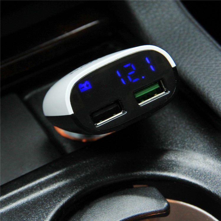 HAWEEL 3020B Dual USB Ports Quick Charge QC3.0 USB Car Charger with LCD Display-11